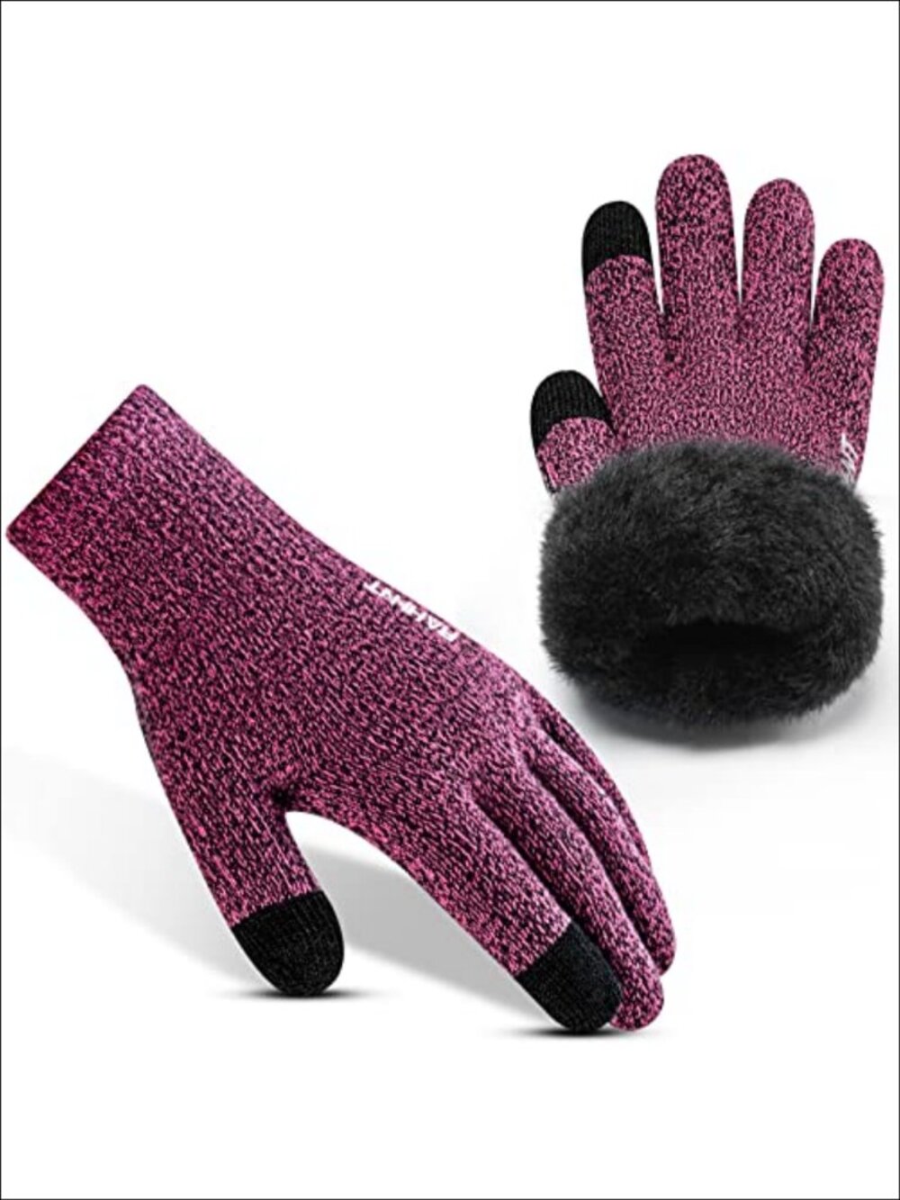 Merino Wool Blend Fleece Lined Winter Gloves Touchscreen Anti-Slip Warm
